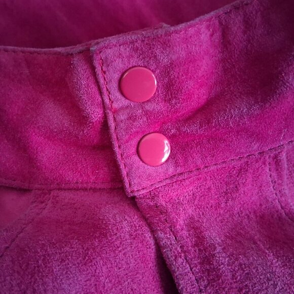 Vintage Suede Halter Top 1980s Disco Party Wilsons Suede & Leather Korea RARE - Picture 5 of 13